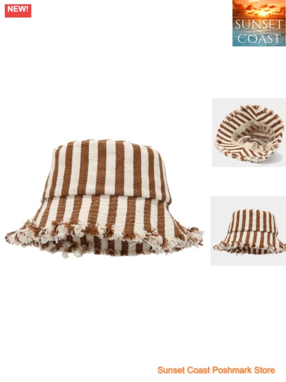 Frayed Unisex Sun Hat Washed Cotton Wide Brim Bucket Hat Beach Outdoor